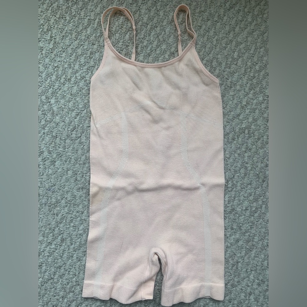ASOS Design Ballet Pink sleeveless romper S Small Exercise seamless onesie